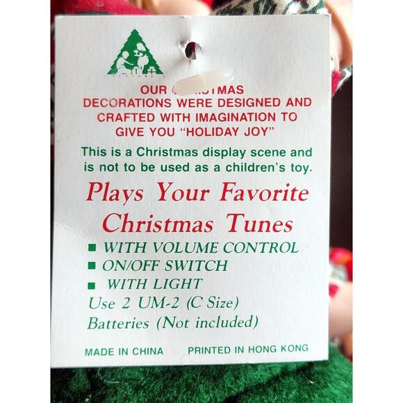 Vintage 1990 Christmas Songs Musical Workshop Elf With Lighted Candle See Pic - Picture 12 of 16